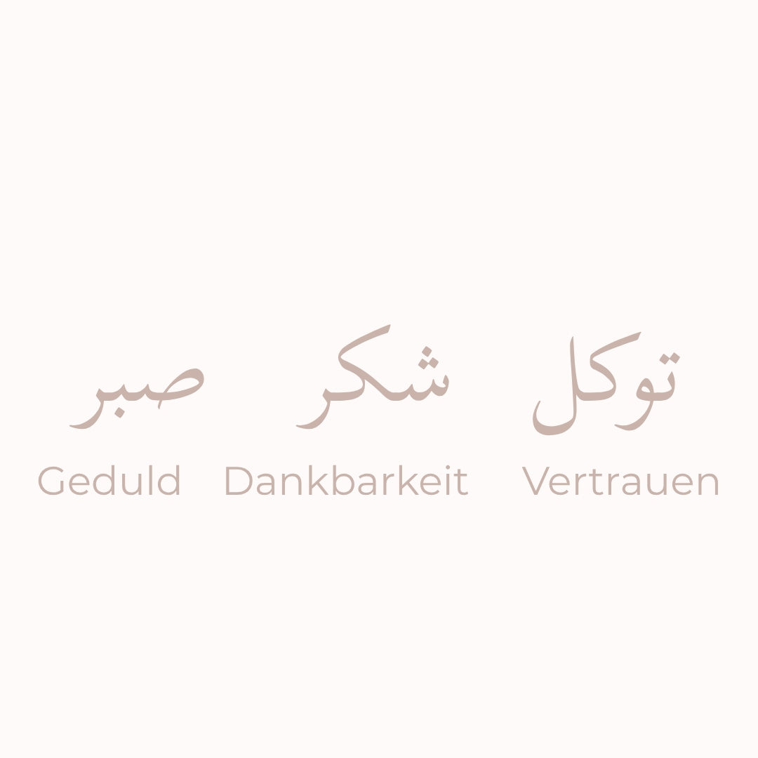Sabr, Shukr, Tawakkul Armband - Geduld, Dankbarkeit, Vertrauen