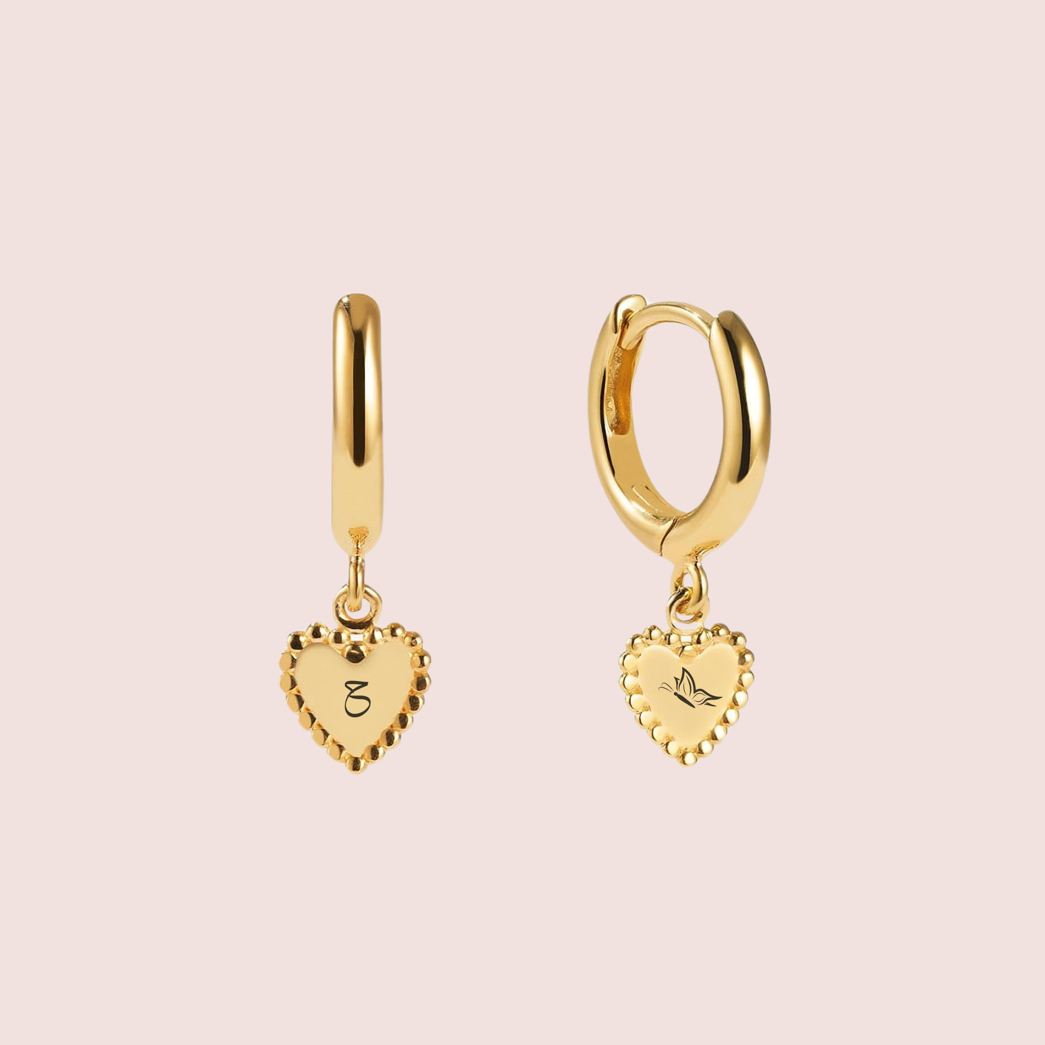 Herz Ohrringe (mit Gravur) - HILALING