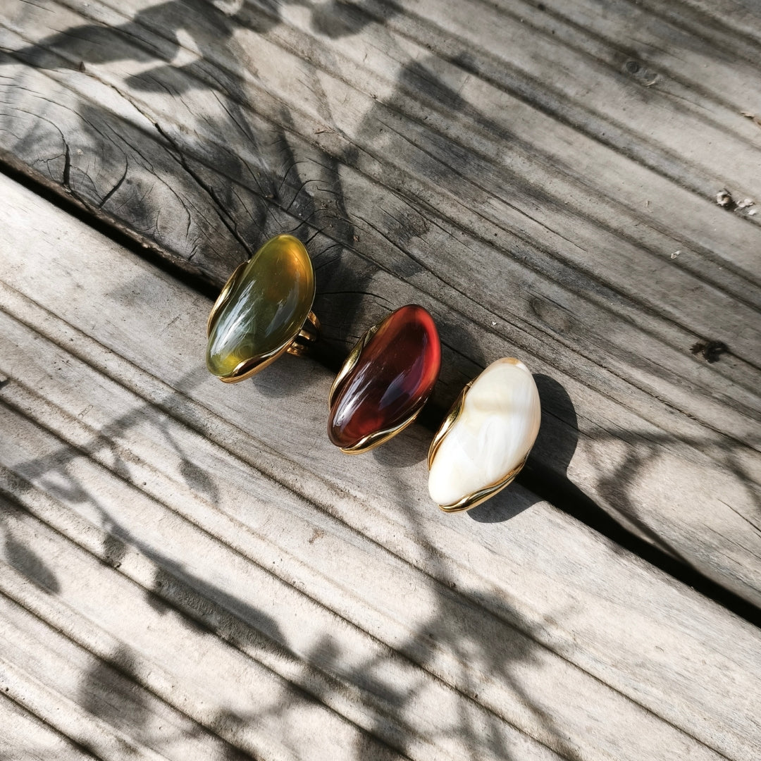 Moon Pearl Statement Ring