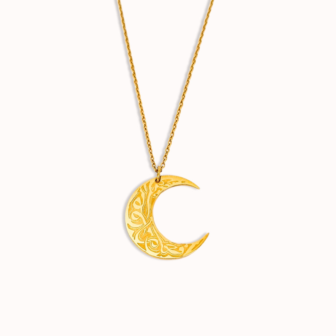 "Er ist mit dir" Halskette Sichelmond