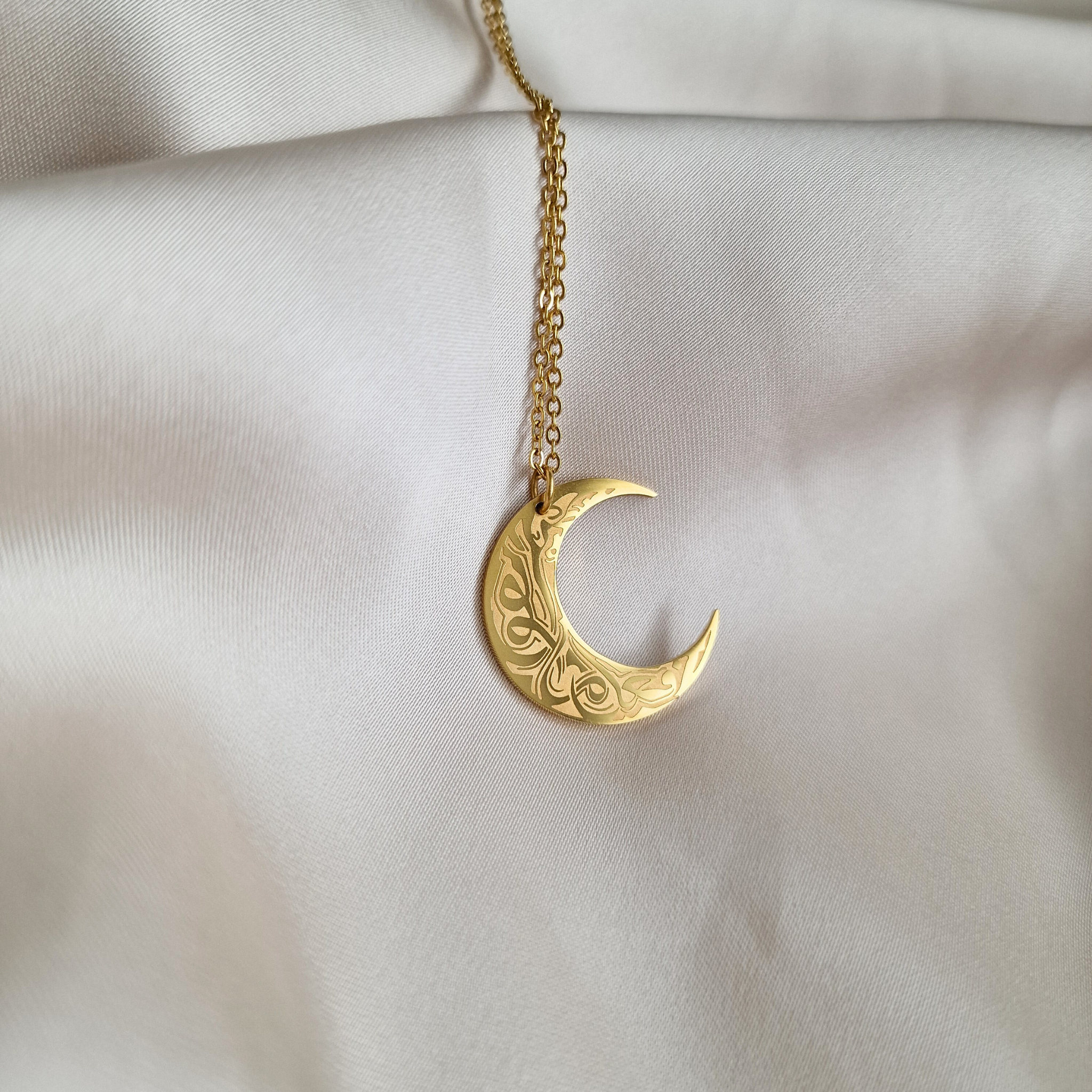 "Er ist mit dir" Halskette Sichelmond - HILALING