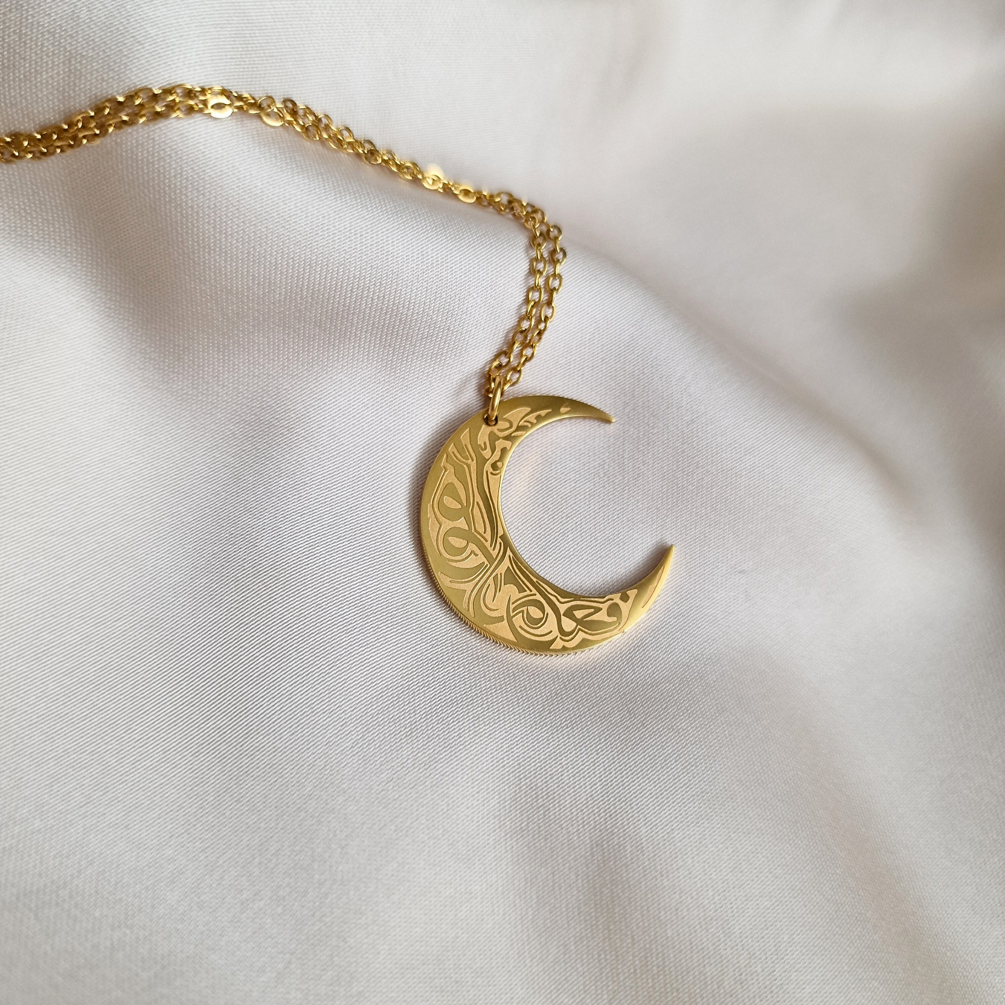 "Er ist mit dir" Halskette Sichelmond - HILALING