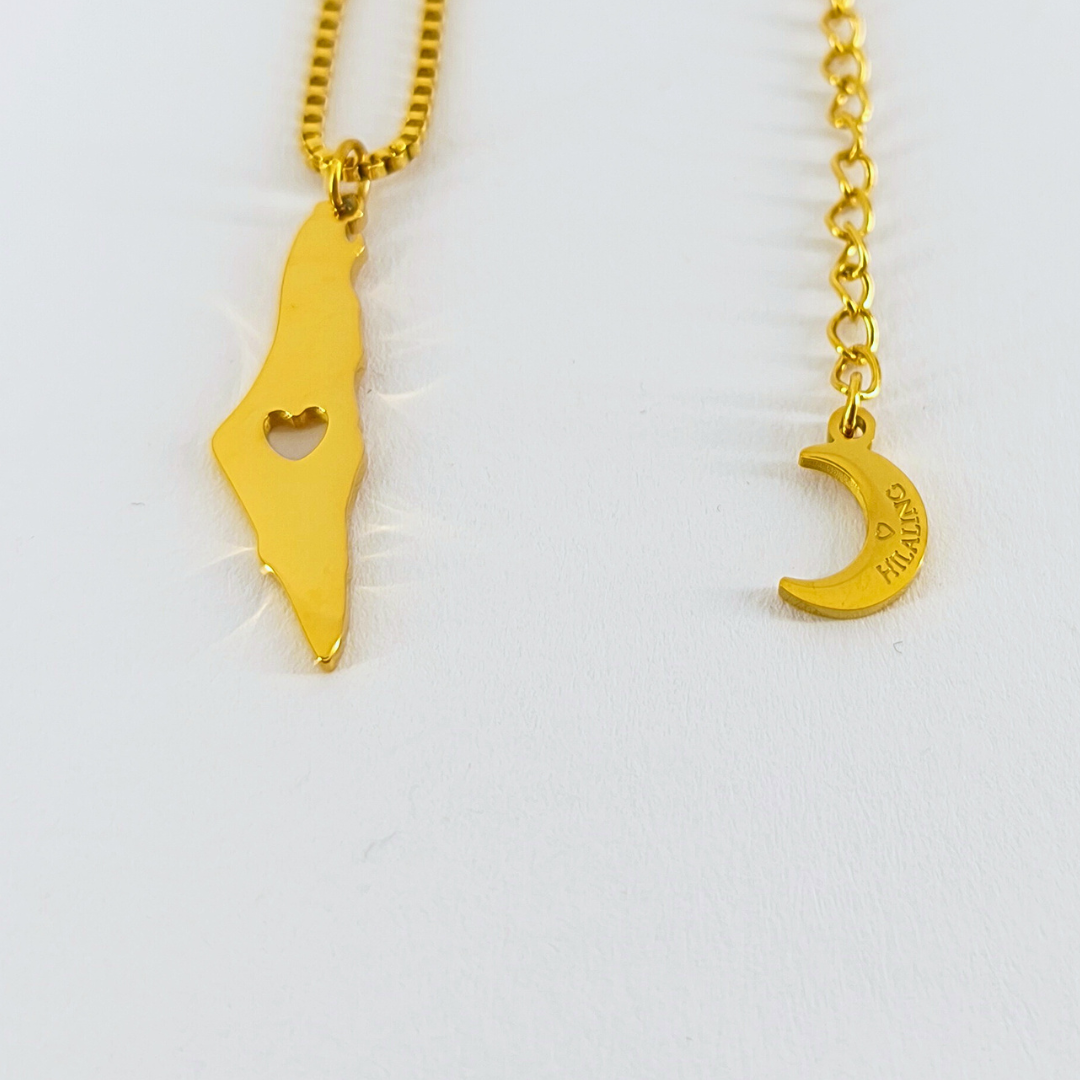 Palästina Herz Halskette