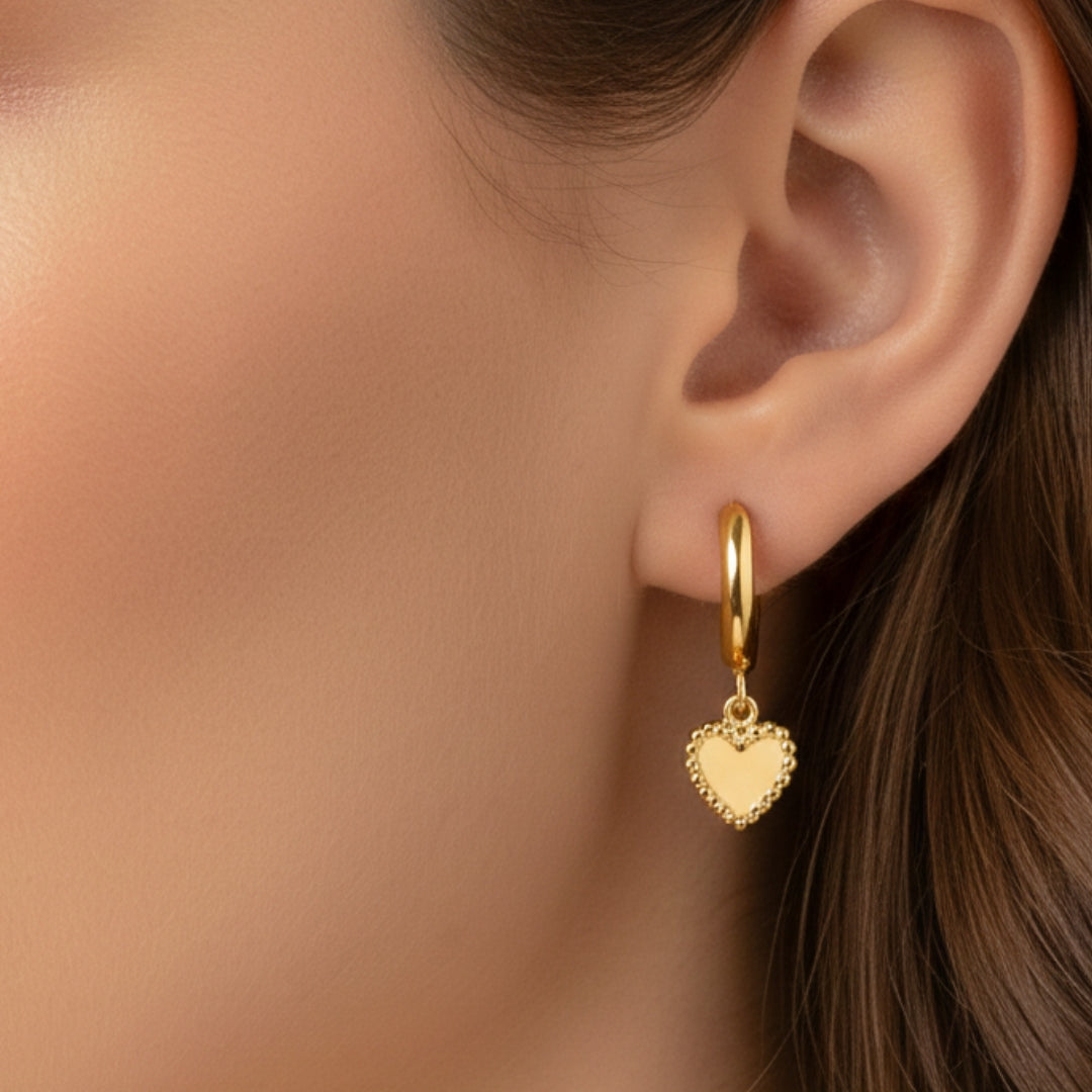 Herz Ohrringe (optional mit gratis Gravur)