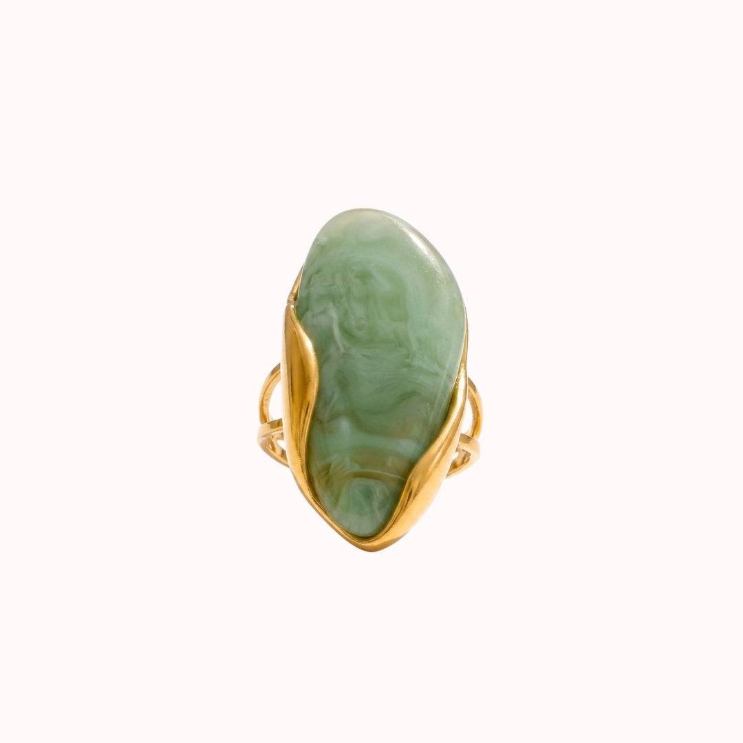 Olive Jade Statement Ring